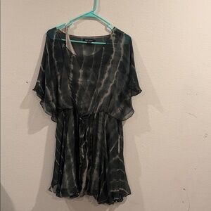 Olive Olivia Black Tie-Dye Mini Dress